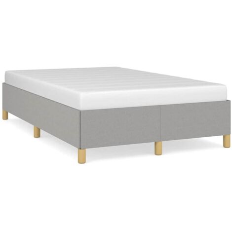 Cadre de lit sans matelas gris clair 120x190 cm tissu vidaXL (1/5)