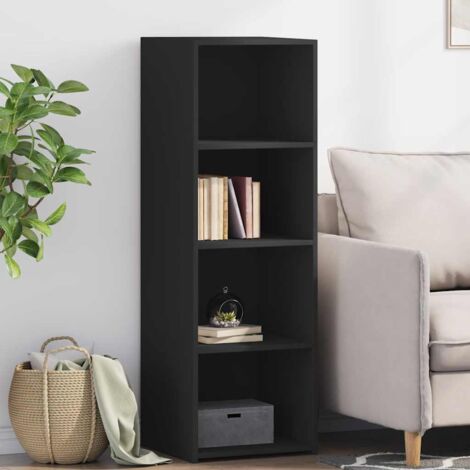 Buffet noir 40x41x124 cm bois d'ingénierie vidaXL (1/5)