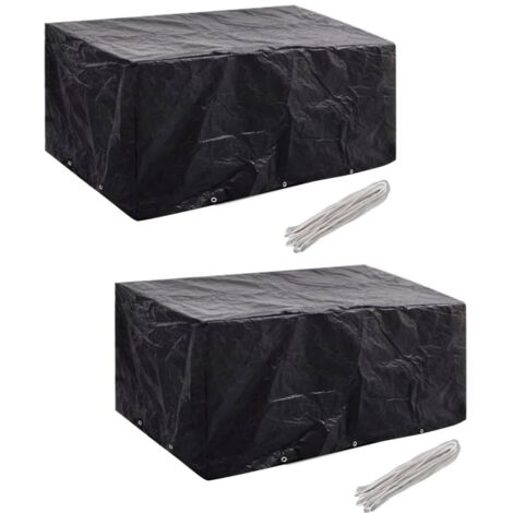 Housses de salon de jardin 2 pcs Rotin 10 œillets 240x140 cm vidaXL
