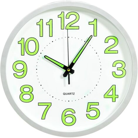 Horloge murale lumineuse Blanc 30 cm vidaXL (1/5)
