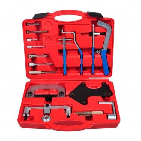 Vidaxl – Ensemble d'outils de calage moteur pour Renault – 20 pièces en acier poli – Goupilles de calage et outils de réglage inclus – Mallette de transport