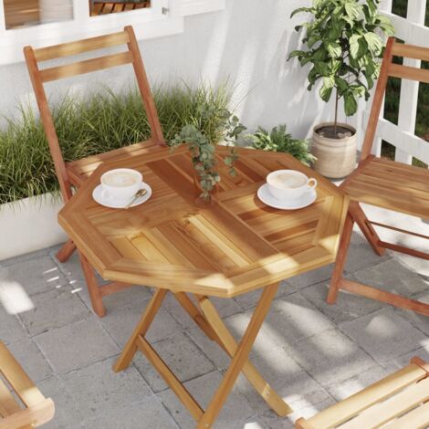 Dessus de table 70x70x2,5 cm octogonal bois de teck massif vidaXL
