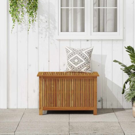 Vidaxl – Boîte de rangement en bois d'acacia 90x50x58 cm – Finition à l'huile – Imperméable – Espace de rangement généreux
