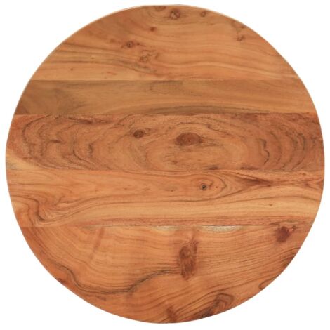 Vidaxl – Dessus de table rond 50 cm en bois d'acacia massif – Surface non traitée – Pour table d'appoint ou de bar – Unique et naturel (1/6)