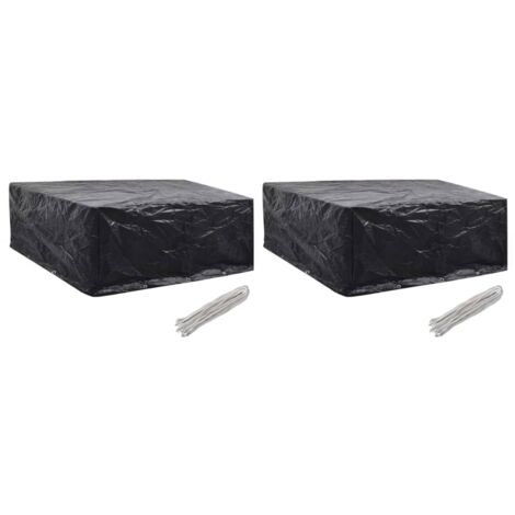 Housses de salon de jardin 2 pcs 10 œillets 260x260x90 cm vidaXL