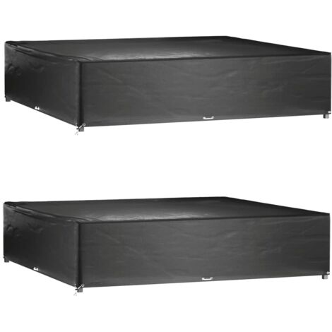 vidaXL Garden Furniture Covers 2 pcs 16 Eyelets 240x240x55 cm Square
