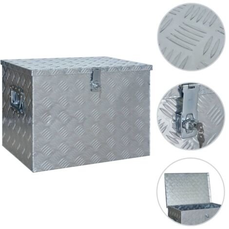 Vidaxl – Boîte de rangement en aluminium 610x430x455 mm – Résistante à la rouille – Système de verrouillage avec 2 clés – Pour outils et accessoires (1/6)