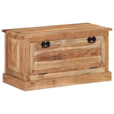 Vidaxl – Banc de rangement pour chaussures 85x40x45cm – Bois d'acacia massif – 2 grands compartiments – Style rétro unique