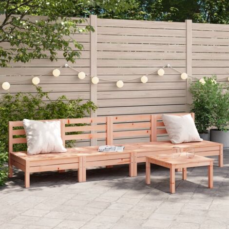 Vidaxl – Canapés de jardin sans accoudoirs 4 pcs en bois de douglas – Dimensions 63,5 x 63,5 x 62,5 cm – Capacité 110 kg – Conception modulaire (1/5)