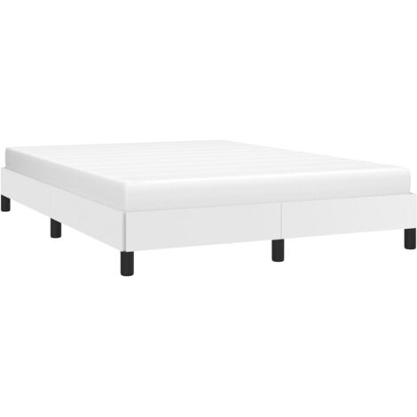 Cadre de lit sans matelas blanc 140x190 cm similicuir vidaXL (1/5)