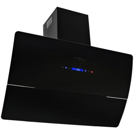 Vidaxl – Hotte murale silencieuse en acier inoxydable 90 cm – Débit d'air 756 m³/h – Commandes tactiles et écran LCD – Filtre à graisse lavable