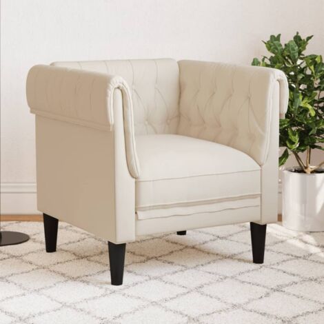 Fauteuil Chesterfield lin vidaXL (1/5)