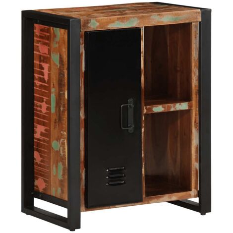 Buffet multicolore 55x35x70 cm bois massif récupération vidaXL (1/5)