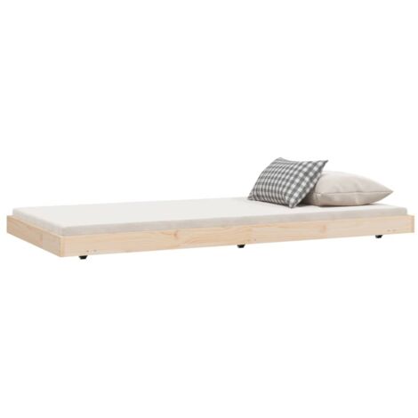 Cadre de lit sans matelas 75x190 cm bois de pin massif vidaXL (1/5)
