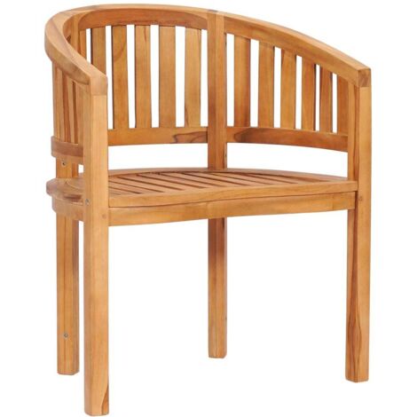 Chaise en forme de banane Bois de teck solide vidaXL (1/5)