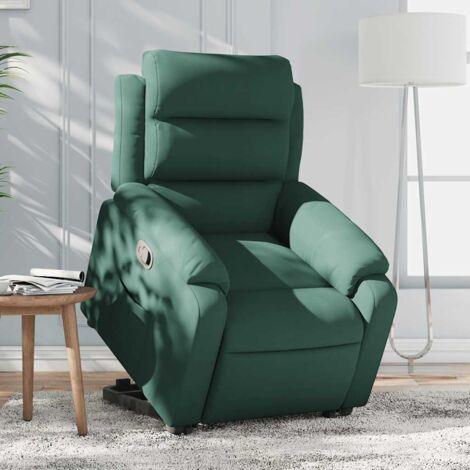 Fauteuil inclinable Vert foncé Velours vidaXL (1/5)