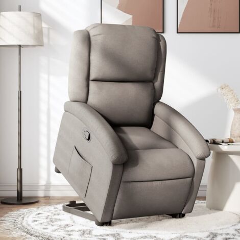 Fauteuil inclinable taupe tissu vidaXL