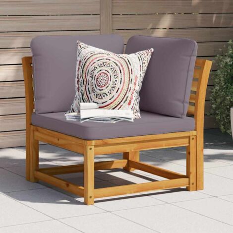 Canapé d'angle de jardin coussins 73x73x65cm bois massif acacia vidaXL (1/5)