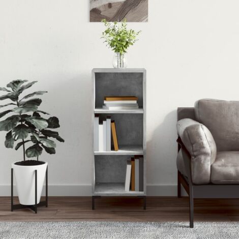 Buffet gris béton 34,5x32,5x90 cm bois d'ingénierie vidaXL (1/5)