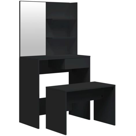 Ensemble de coiffeuse noir 74,5x40x141 cm vidaXL (1/5)
