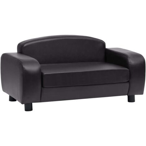 vidaXL Dog Sofa Black 80x50x40 cm Faux Leather