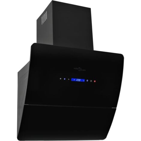 Vidaxl – Hotte murale inox 756 m³/h 60 cm – 3 vitesses – Filtre aluminium lavable – Écran LCD et commandes tactiles – Noir