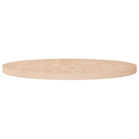 Dessus de table rond Ø90x4 cm Bois de chêne massif non traité vidaXL