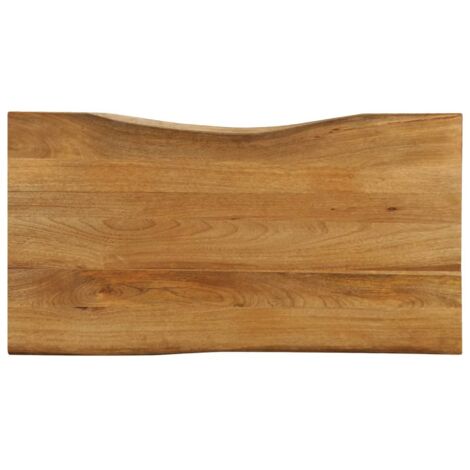 Vidaxl – Dessus de table en bois massif manguier 100x60x2,5 cm – Bord vivant rustique – Surface facile à nettoyer – Pour usage professionnel (1/6)
