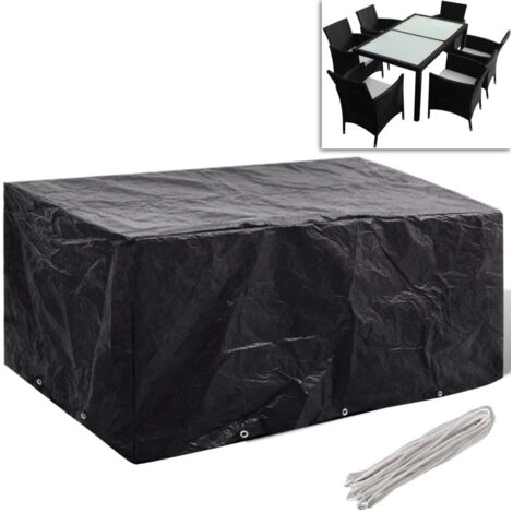 Vidaxl – Housse de salon de jardin 240 x 140 x 90 cm – Résistante à l'eau et aux UV – 10 œillets en aluminium avec corde de fixation