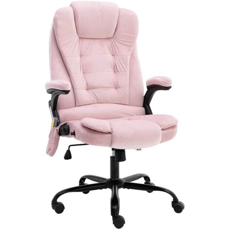 Chaise de bureau de massage Rose Velours vidaXL (1/5)