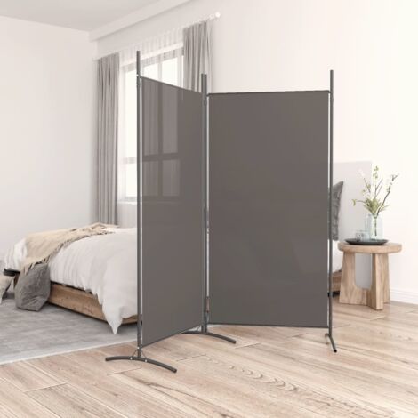 Cloison de séparation 2 panneaux Anthracite 175x180 cm Tissu vidaXL