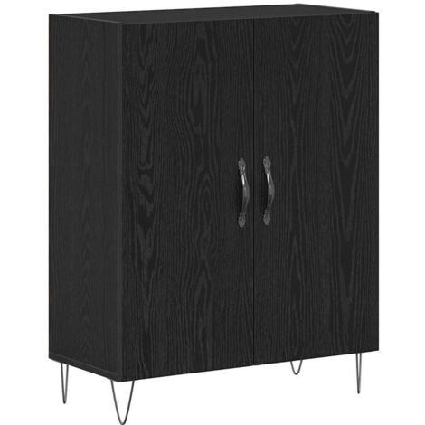 Buffet Chêne noir 69,5x34x90 cm Bois d'ingénierie vidaXL (1/5)