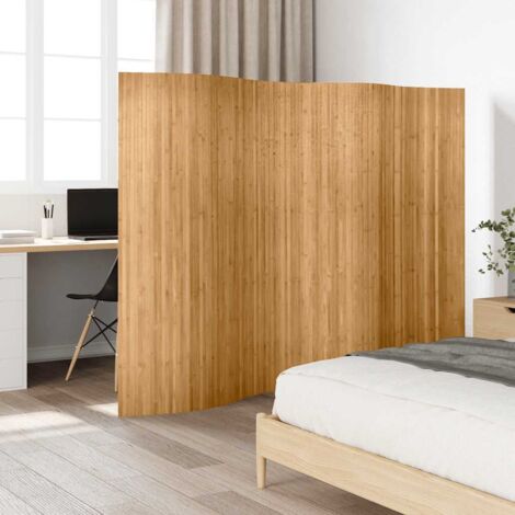 Vidaxl – Cloison de séparation en bambou naturel 250x165 cm – Écran d'intimité opaque – Support non-tissé – Décoration intérieure flexible