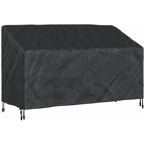Housse de banc de jardin Noir 165x70x65 / 94 cm Tissu 210D vidaXL (1/5)