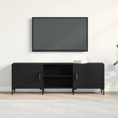 Ensemble meuble TV Montage mural Chêne noir 150x30x50 cm vidaXL (1/5)