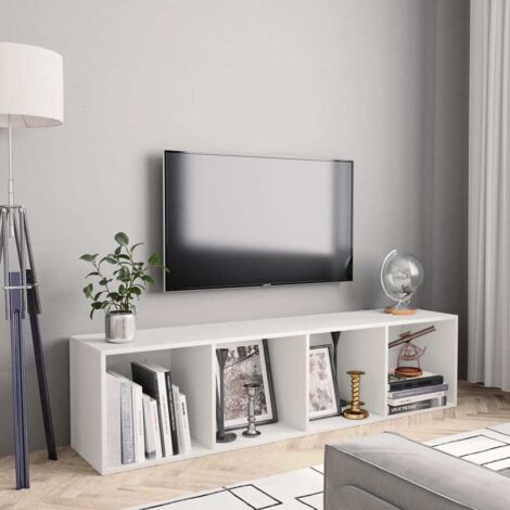 Bibliothèque/Meuble TV Blanc 143x30x36 cm vidaXL (1/6)