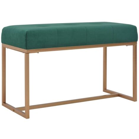 Vidaxl – Banc enfant 80 cm en velours vert – Cadre en fer enduit de poudre – Tapisserie douce et confortable – Pour salon ou entrée