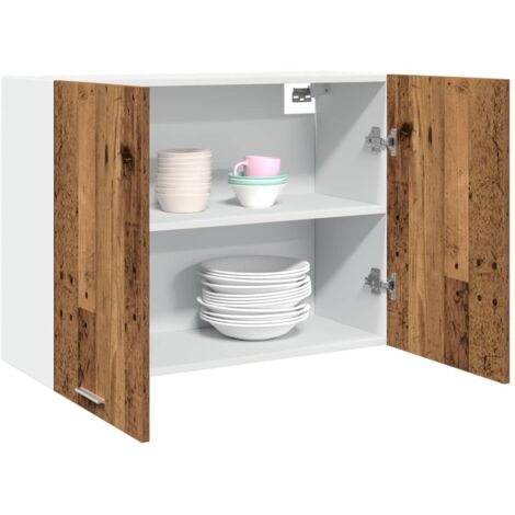 vidaXL Hanging Cabinet "Lyon" Old Wood 80x31x60 cm Engineered Wood