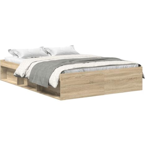 Cadre de lit sans matelas chêne sonoma 120x200 cm vidaXL (1/10)