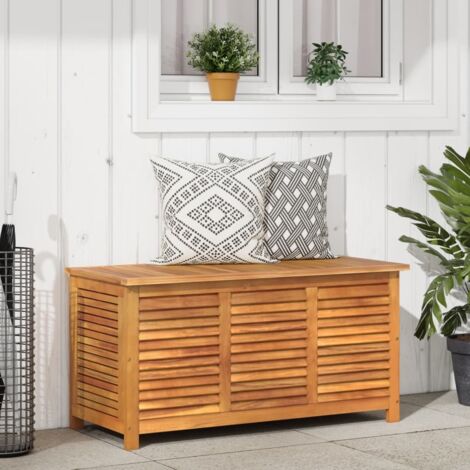 Boîte de rangement de jardin persiennes 113x50x56cm bois acacia vidaXL