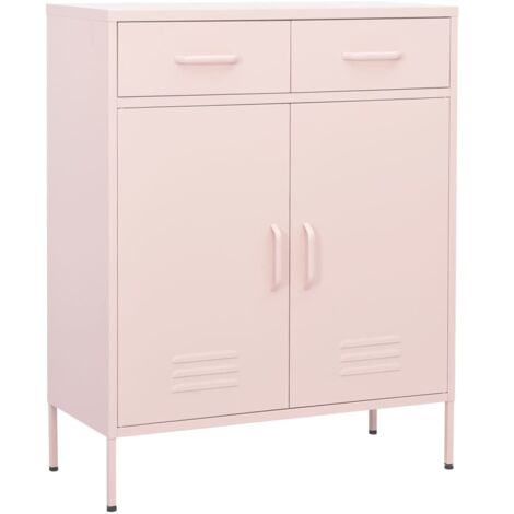 Armoire de rangement Rose 80x35x101,5 cm Acier vidaXL