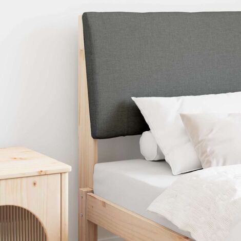 Tête de lit capitonnée Gris foncé 80 cm Pin massif vidaXL (1/5)