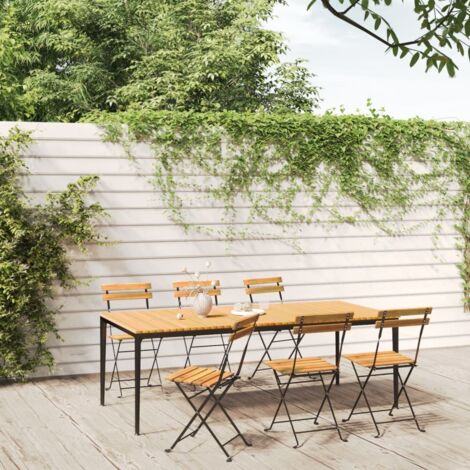 Chaises pliables de jardin lot de 6 Acier bois d'acacia massif vidaXL (1/5)
