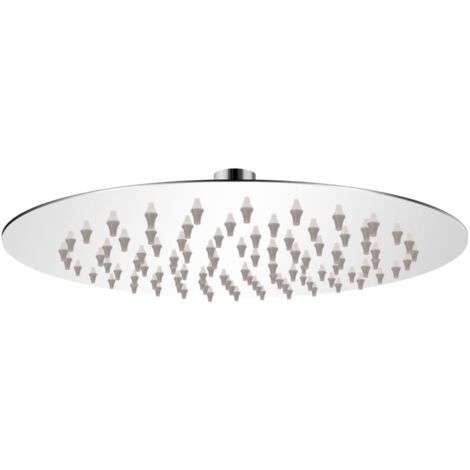 Vidaxl – Tête de douche plongeante ronde 20 cm – Acier inoxydable – 95 buses anti-calcaire – Articulation pivotante pour angle ajustable