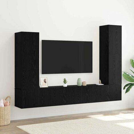 Ensemble meuble TV 4 pcs Chêne noir Bois d'ingénierie vidaXL (1/5)