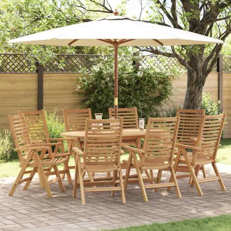 Chaise de jardin 8 pcs Marron 52 x 64,5 x 108 cm vidaXL (1/5)