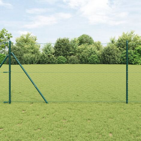 Clôture hexagonale Vert 1 x 10 m PVC vidaXL (1/5)