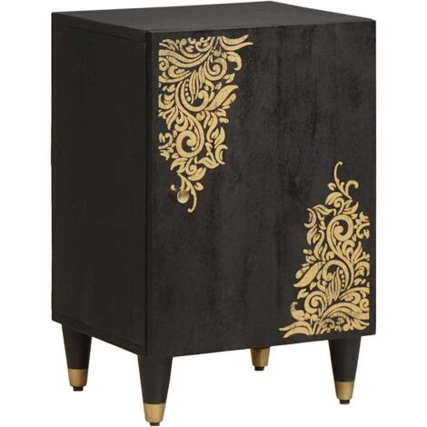 Cabinet de salle de bain avec stockage Noir 38 x 33 x 58 cm vidaXL