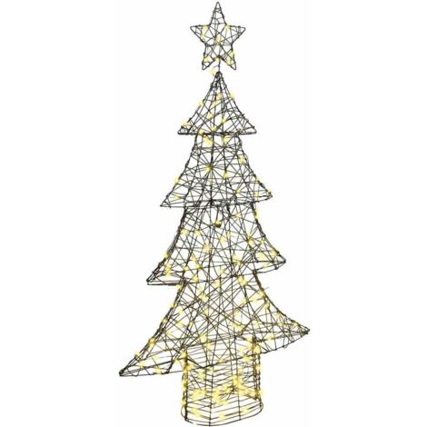 Sapin de Noël avec 160 LED Blanc chaud 150 cm Rotin vidaXL (1/5)