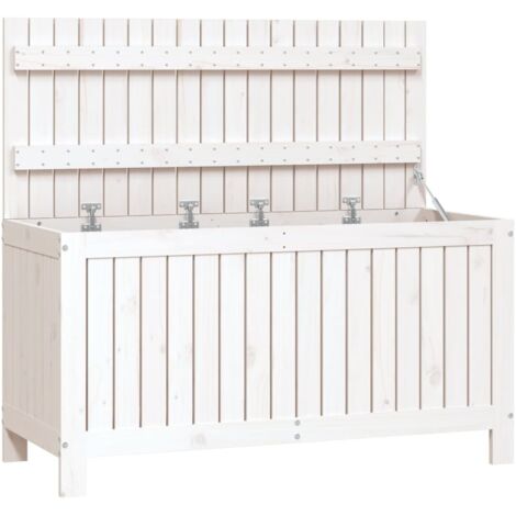 Boîte de rangement de jardin Blanc 115x49x60 cm Bois de pin vidaXL (1/5)